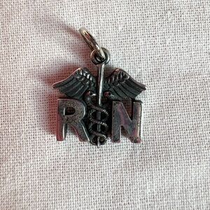 James Avery Sterling Silver RN Caduceus Charm Pendant